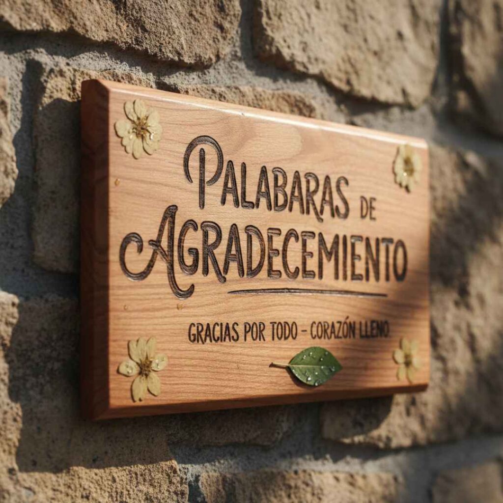 palabras de agradecimiento