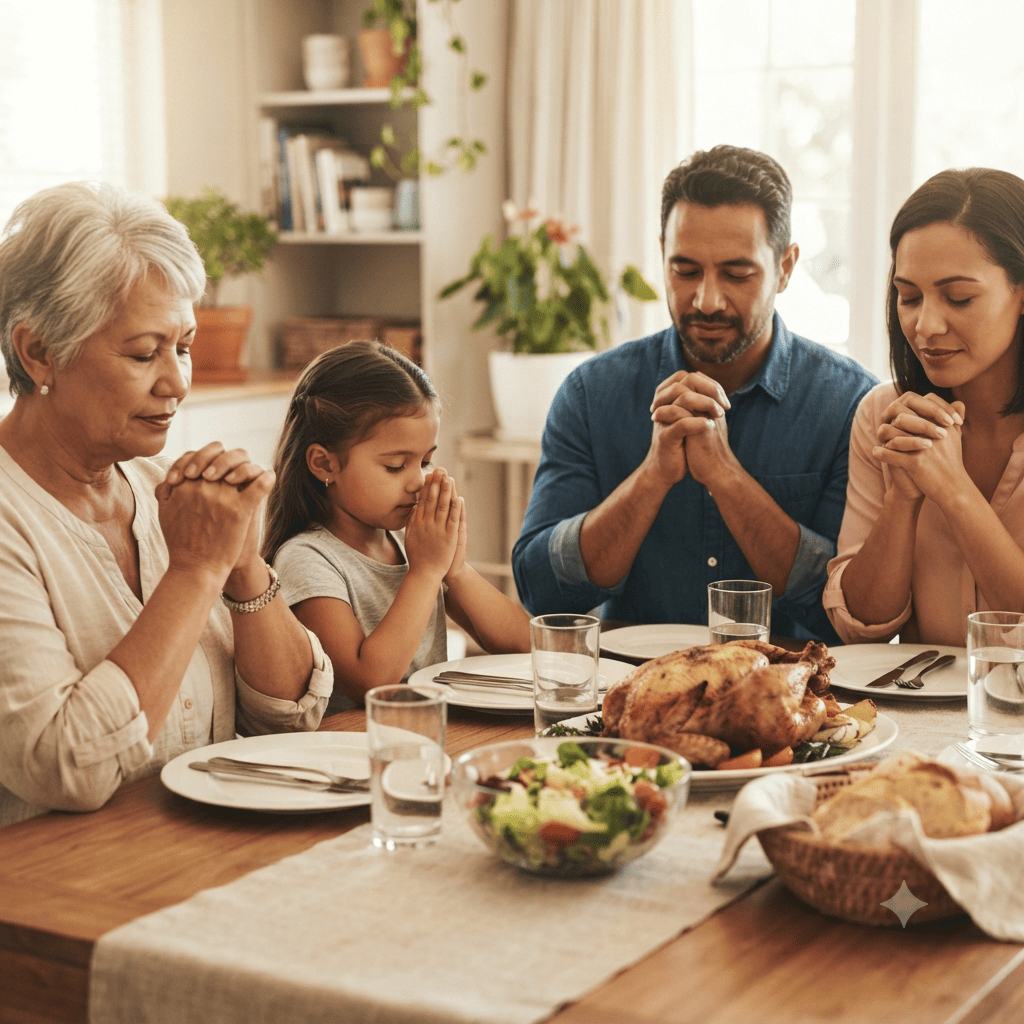 cómo bendecir la mesa antes de comer oraciones cortas