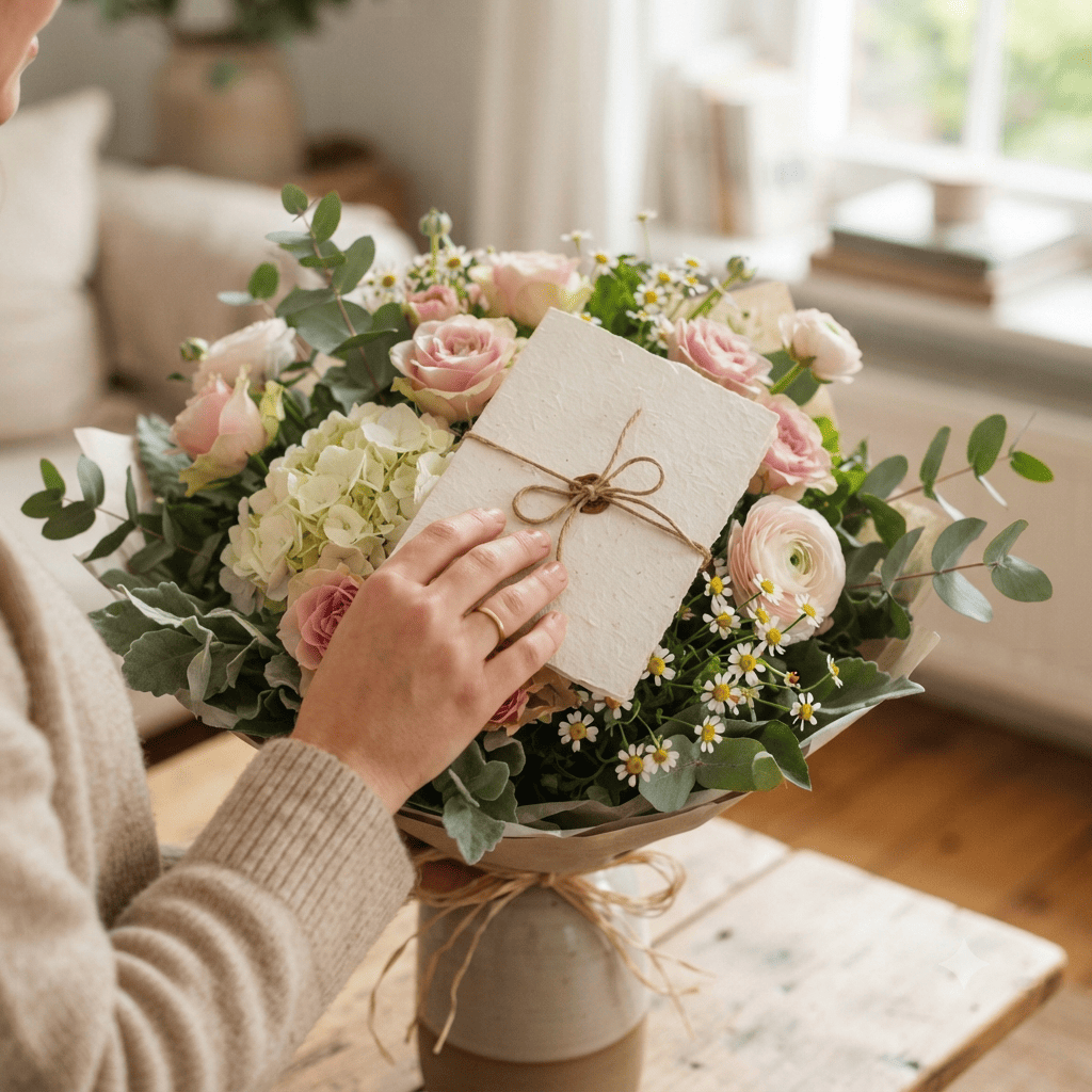 qué escribir en una tarjeta de flores de disculpas