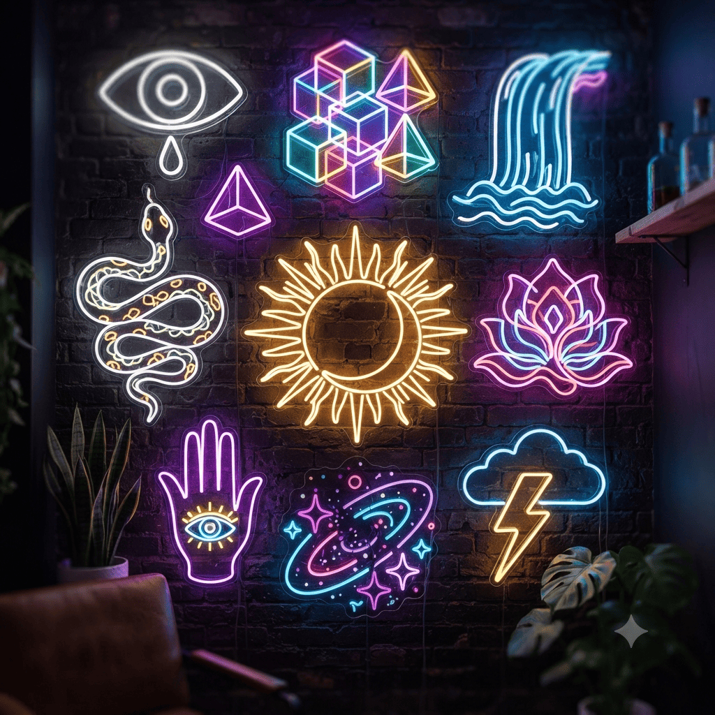 ideas de letreros luminosos neon con mensajes cortos